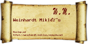 Weinhardt Miklós névjegykártya