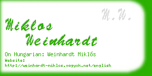 miklos weinhardt business card